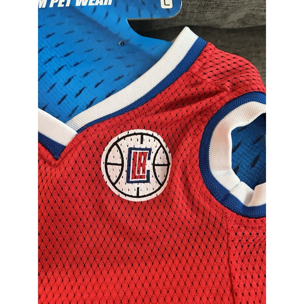 NBA Team Dog Pet Wear Size Large LA Clippers Jersey Red New - Picture 3 of 7